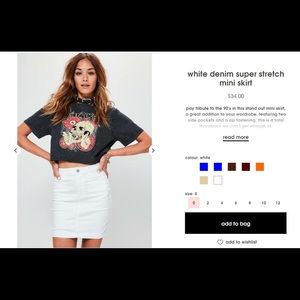 Black Missguided Denim Mini Skirt